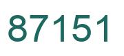 Number 87151 green image