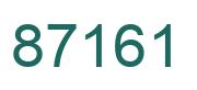 Number 87161 green image