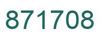 Number 871708 green image