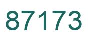 Number 87173 green image