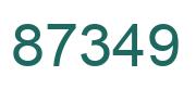 Number 87349 green image