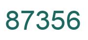 Number 87356 green image