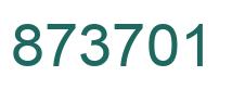 Number 873701 green image