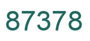 Number 87378 green image