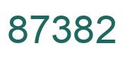 Number 87382 green image