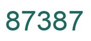 Number 87387 green image