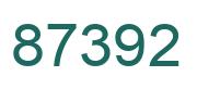 Number 87392 green image