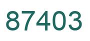 Number 87403 green image