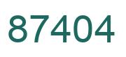 Número 87404 imagen verde