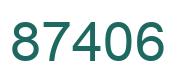 Number 87406 green image