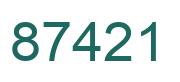 Number 87421 green image