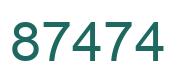 Number 87474 green image