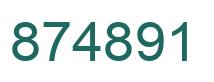 Number 874891 green image