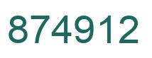 Number 874912 green image