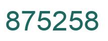 Number 875258 green image