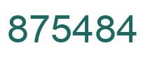 Number 875484 green image