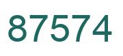 Number 87574 green image