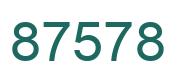Number 87578 green image