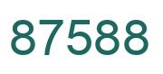 Number 87588 green image