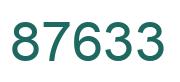Number 87633 green image