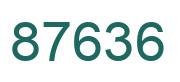 Number 87636 green image