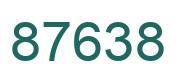 Number 87638 green image