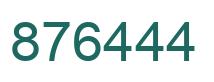 Number 876444 green image