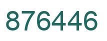 Number 876446 green image