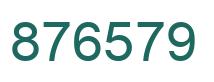 Number 876579 green image