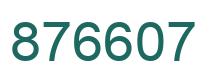 Number 876607 green image