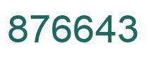 Number 876643 green image