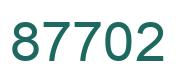 Number 87702 green image