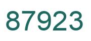 Number 87923 green image