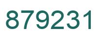 Number 879231 green image