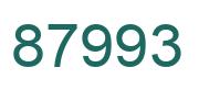 Number 87993 green image