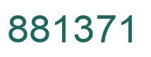 Number 881371 green image