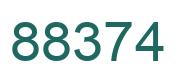 Number 88374 green image