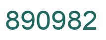 Number 890982 green image