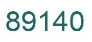 Number 89140 green image