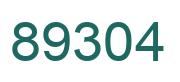 Number 89304 green image