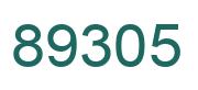 Number 89305 green image