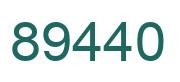 Number 89440 green image