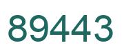 Number 89443 green image