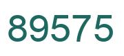 Number 89575 green image