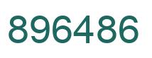 Number 896486 green image
