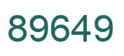 Number 89649 green image