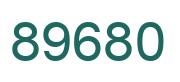 Number 89680 green image