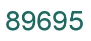 Number 89695 green image