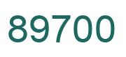 Number 89700 green image