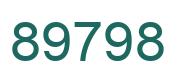Number 89798 green image
